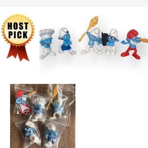 HOST PICK Vintage Lot of 5 Peyo Smurfs small Figures (2013??)